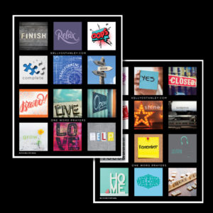 ONE WORD stickers