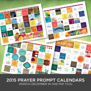 2015 PRAYER PROMPT CALENDARS [digital download]