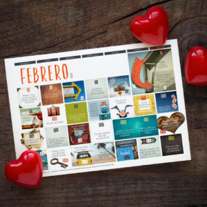 February 2020 Calendar (Spanish version)