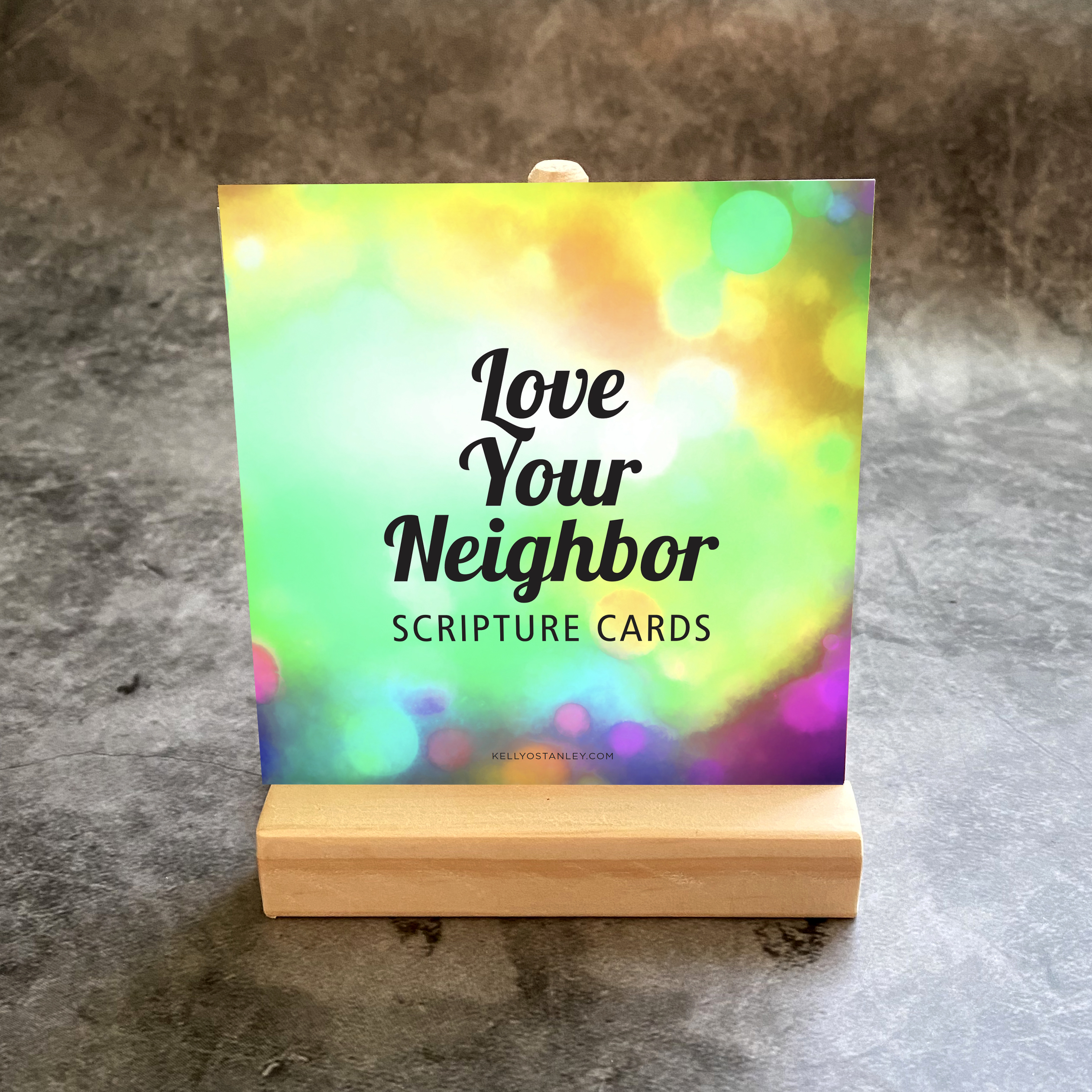 Love Your Neighbor—Scripture Cards with Stand - Image 2