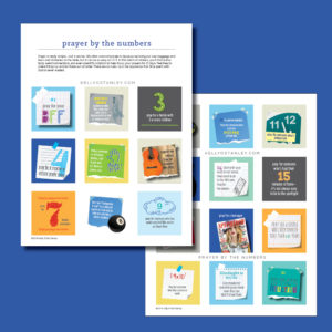 PRAYER BY THE NUMBERS stickers