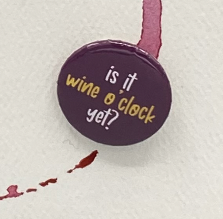Wine o'clock button card - Image 2