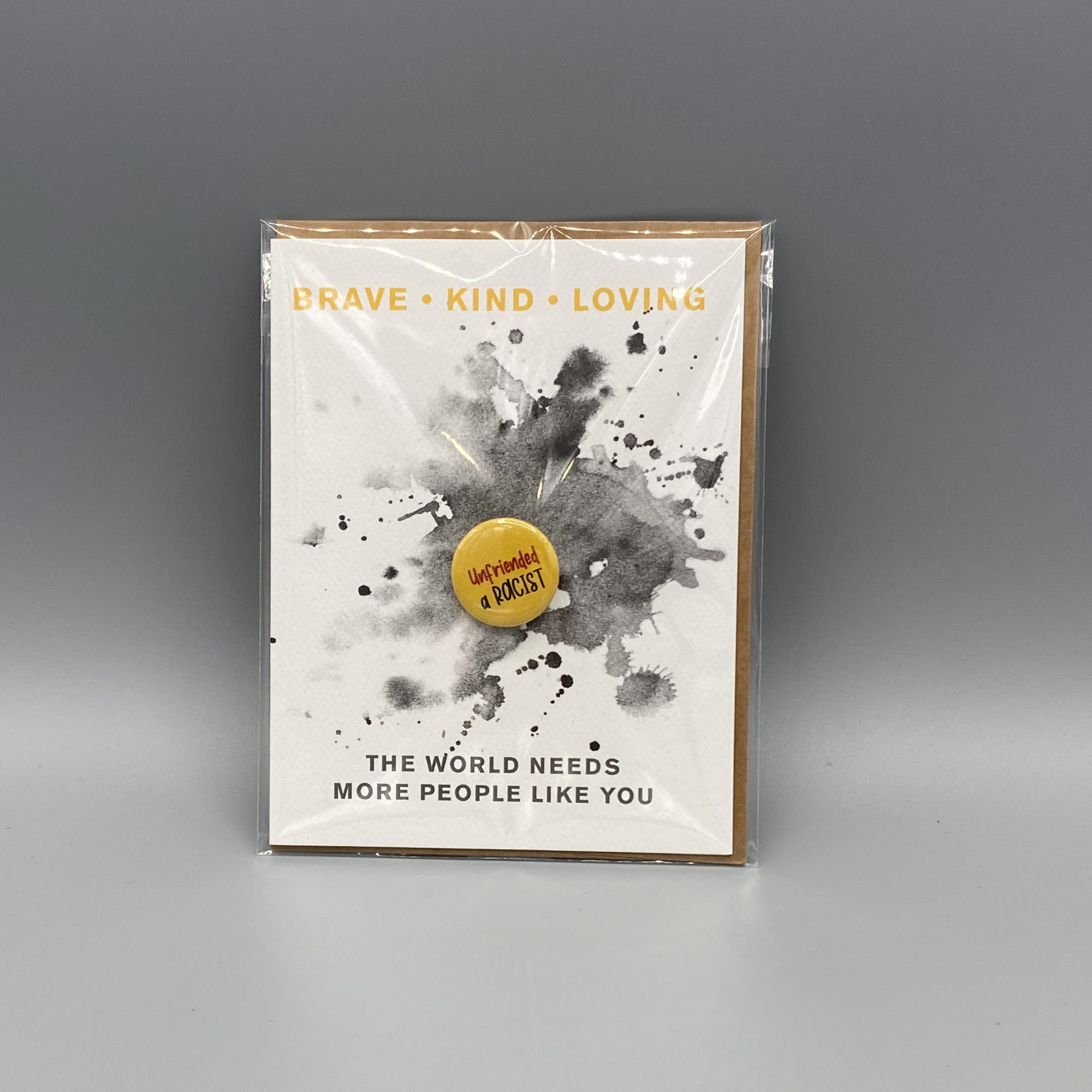 Brave, kind, loving button card - Image 2