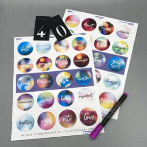 40 Words for Reflection Sticker Set
