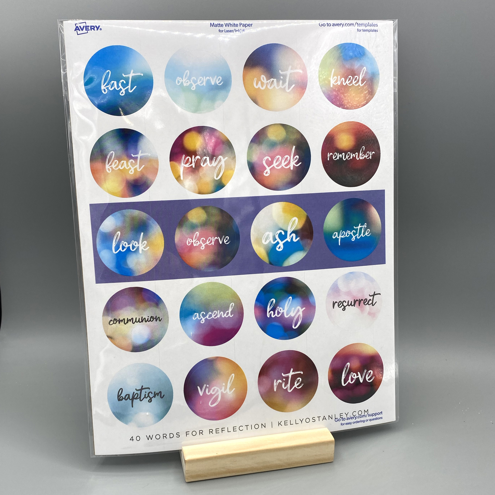 40 Words for Reflection Sticker Set - Image 2