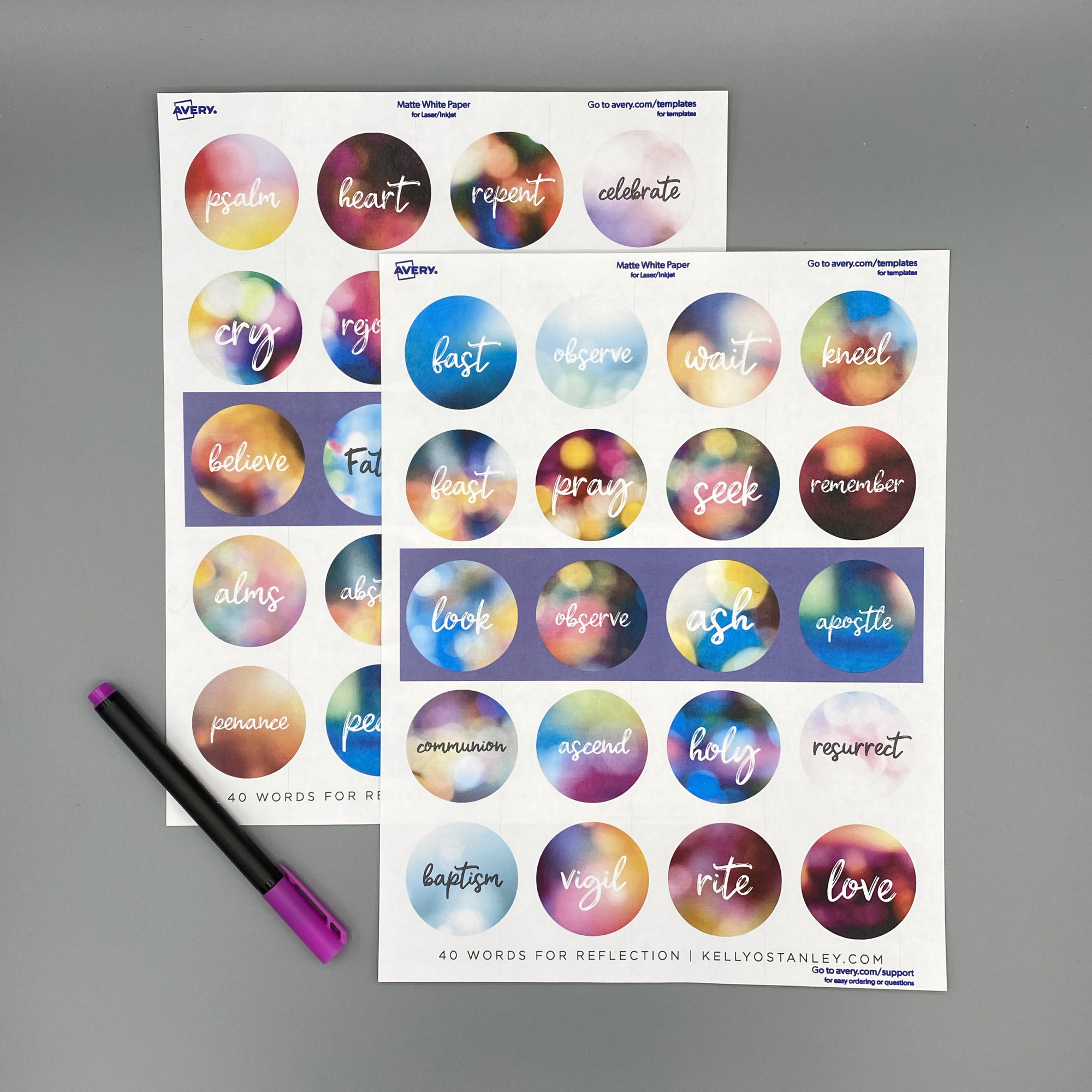 40 Words for Reflection Sticker Set - Image 4
