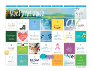 Aug 2015 prayer prompts